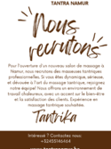 Recrutement  Tantra Mons & Namur