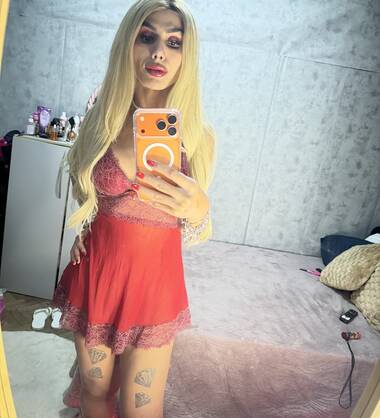 Katy  trans blonde cheval 23cm