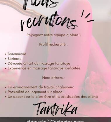 Recrutement - Espace Tantra